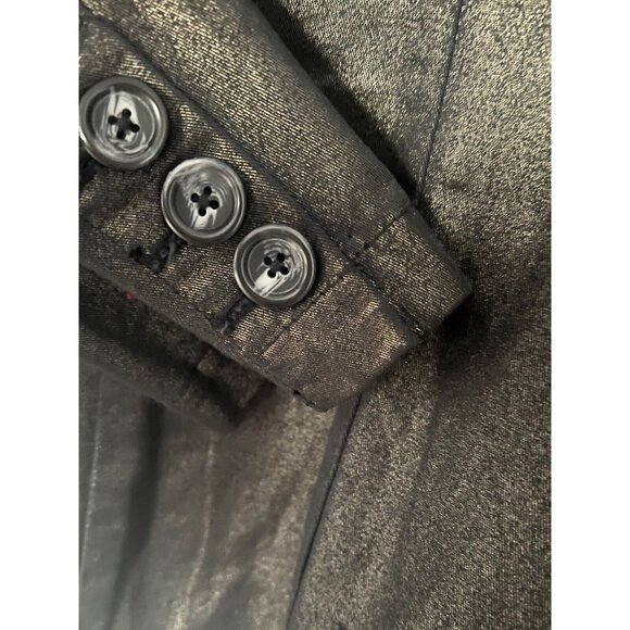 Coldwater Creek Shaped 6 Black Jacket Metallic Woven Embroidery Blazer NWOT - Picture 5 of 8